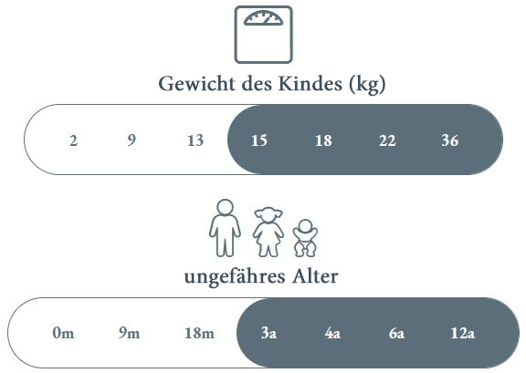 Wann kann der Autositz TOLOMEO 2.3 IFIX verwendet werden?